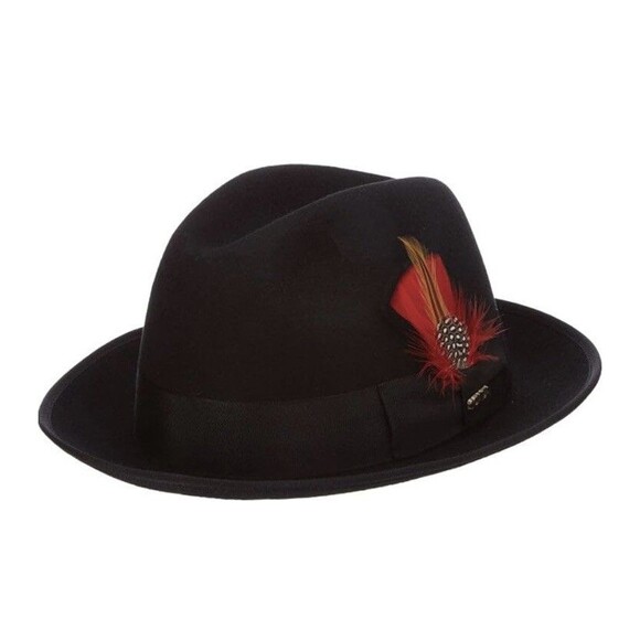 Scala Men's Wool Felt Snap-Brim Fedora Hat Size: Medium - Picture 1 of 9